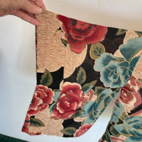 Chico's Kimono Jacket Vintage Floral Jewel Tones Some Flowers Beaded Cardigan S… - Picture 11 of 13